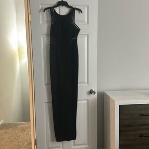 Nightway Black Mesh Dress